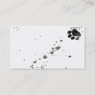 paw print custom business card template