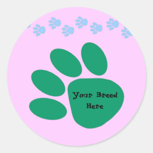 Paw Print Customisable Sticker
