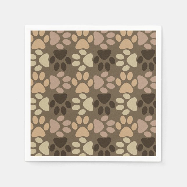 Paw Print Design Napkin (Front)