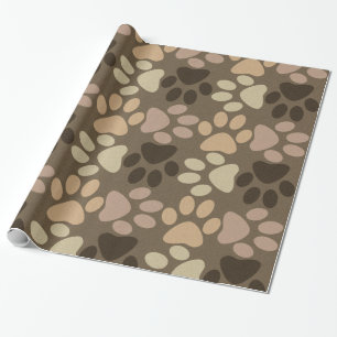Paw Print Design Wrapping Paper