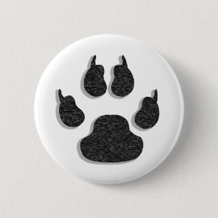 Paw Print Dog Canine Button