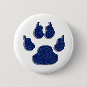 Paw Print Dog Canine Button