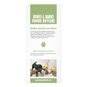 Paw Print Dog Care Rack Card