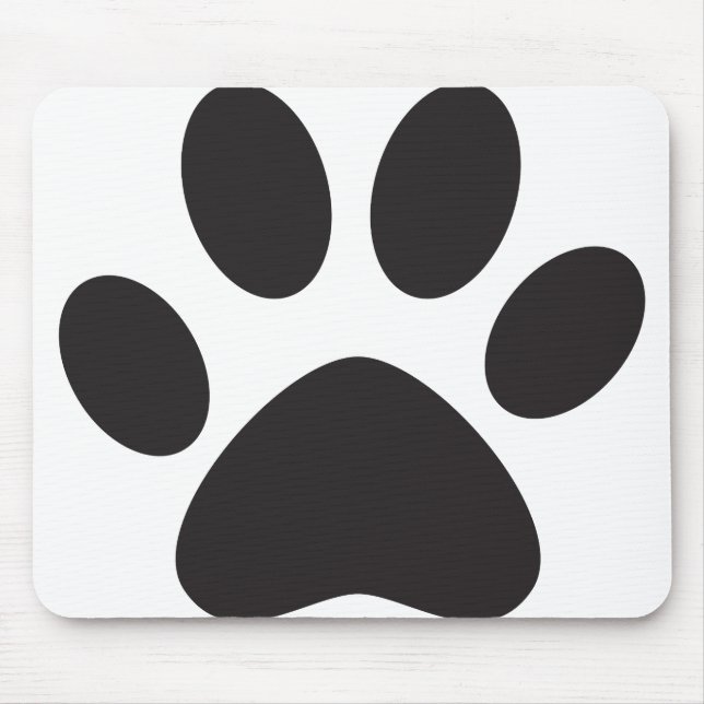 Paw Print Dog Cat Animal Pet Foot Puppy Mouse Mat (Front)