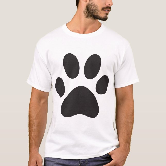 Paw Print Dog Cat Animal Pet Foot Puppy T-Shirt (Front)