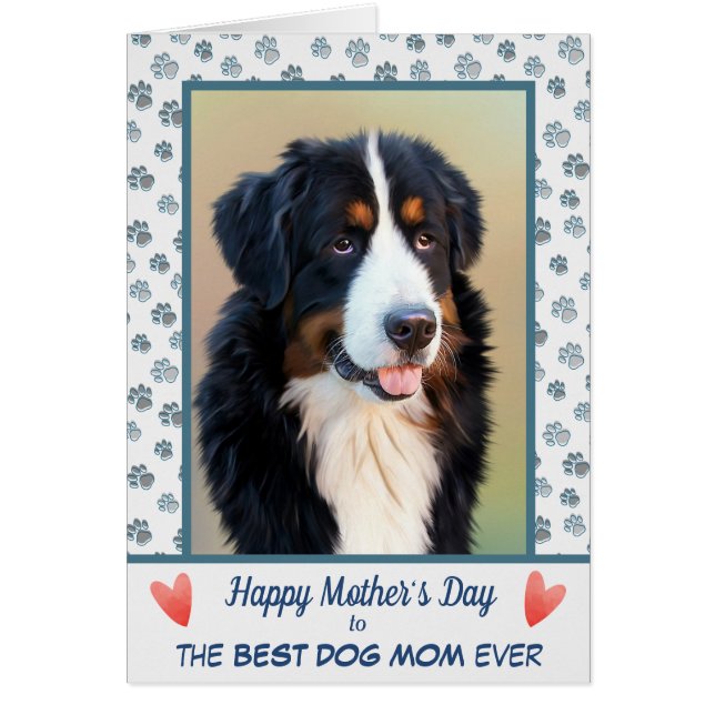 Paw Print Dog Mom Photo Template Mother's Day (Front)