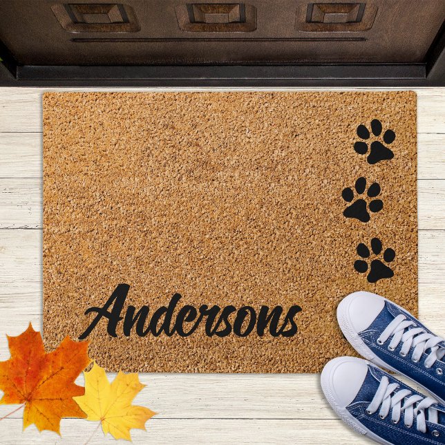 Paw Print Doormat - Personalised Doormat - Dog Paw (Creator Uploaded)