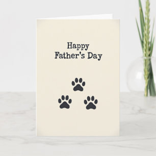 Paw Print Fathers Day Card