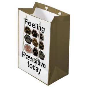 Paw Print Feeling Pawsitive Today Lets Pawty Medium Gift Bag