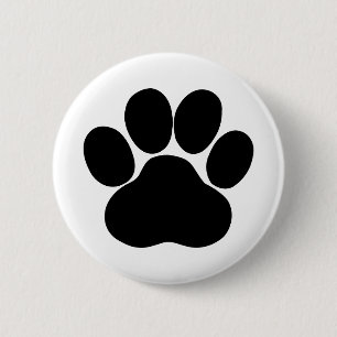 Paw Print for Pet Lover 6 Cm Round Badge