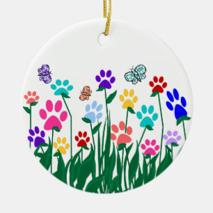 Paw Print Garden Ornament