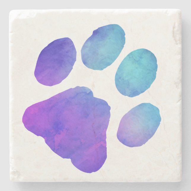 Paw Print - Gifts for Dog Lovers Stone Coaster (Front)