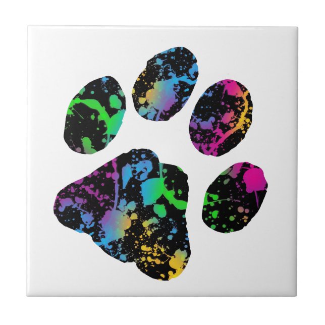 Paw Print - Gifts for Dog Lovers Tile (Front)