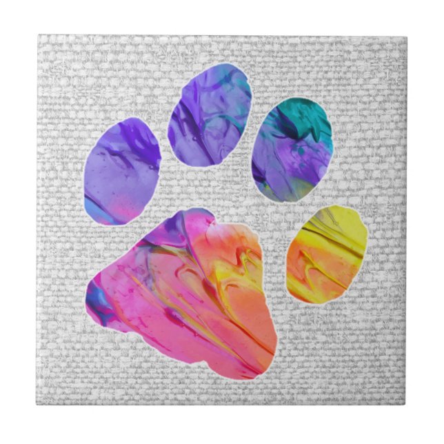 Paw Print - Gifts for Dog Lovers Tile (Front)