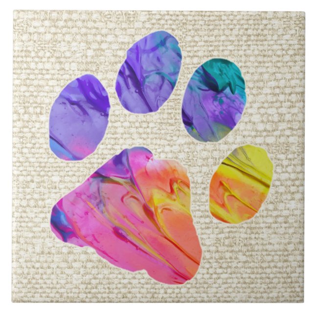 Paw Print - Gifts for Dog Lovers Tile (Front)