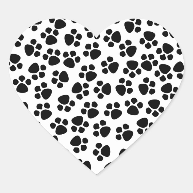paw print heart stickers (Front)
