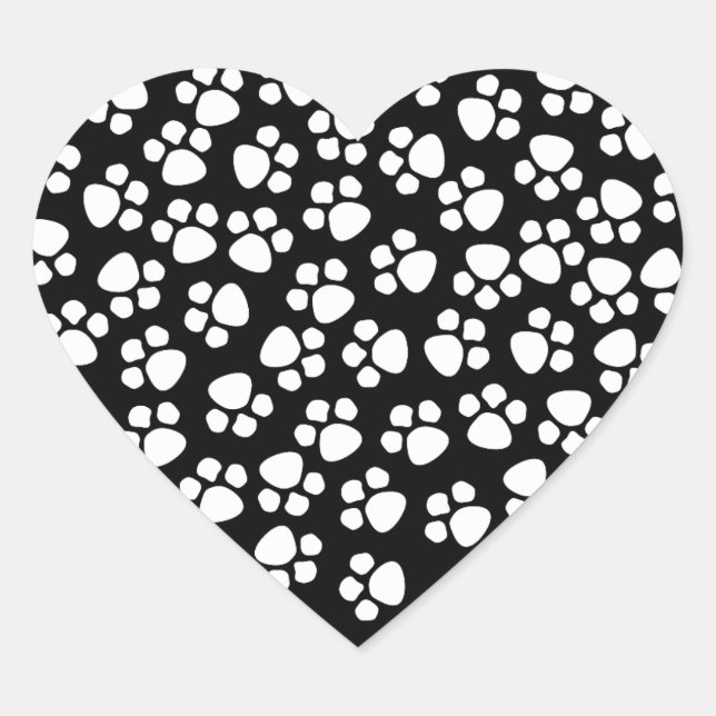 paw print heart stickers (Front)