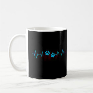 Paw Print Hebeat Ekg Veterinary Veterinarian Coffee Mug