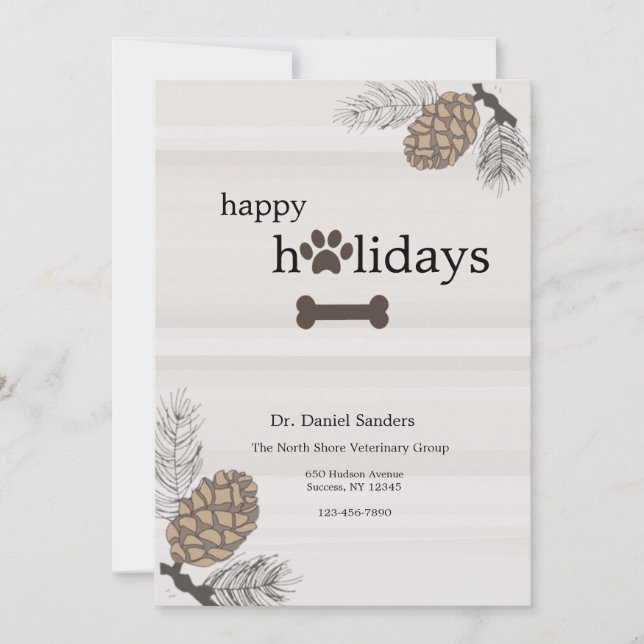 Paw Print Holiday Card (Front)