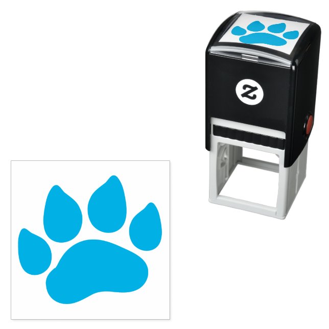 Paw Print in Choice of Custom Colours Self-inking Stamp (In Situ)