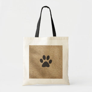 Paw Print in the sand Tote Bag