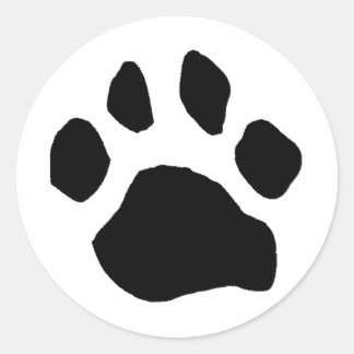 Paw Print Items Classic Round Sticker