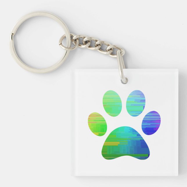 Paw Print            Key Ring (Front)