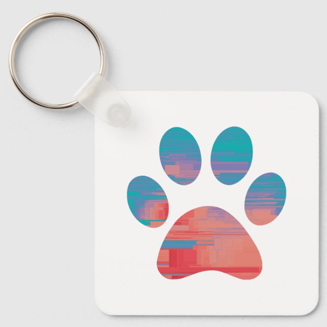 Paw Print             Key Ring (Front)