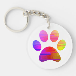 Paw Print Key Ring