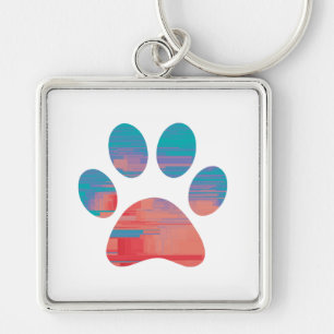 Paw Print Key Ring