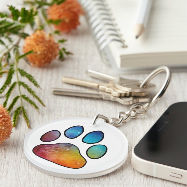 Paw Print Key Ring (Front Right)