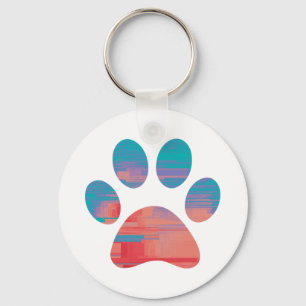 Paw Print Key Ring