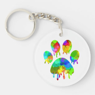 Paw Print Keychain