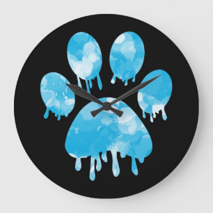 Paw Print Large Clock