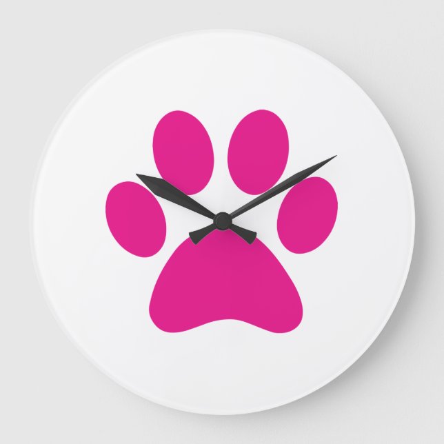 Paw Print      Large Clock (Front)