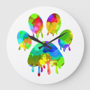 Paw Print        Large Clock