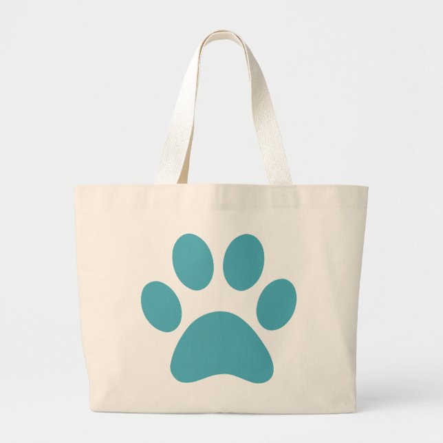 Paw Print                   Large Tote Bag (Front)