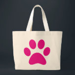 Paw Print        Large Tote Bag<br><div class="desc">Paw,  print,  dog,  cat,  pet,  puppy,  kitten,  sympathy,  keepsake,  remembrance</div>