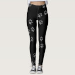 Paw print leggings<br><div class="desc">silver paw prints on leggings for every dog lover</div>