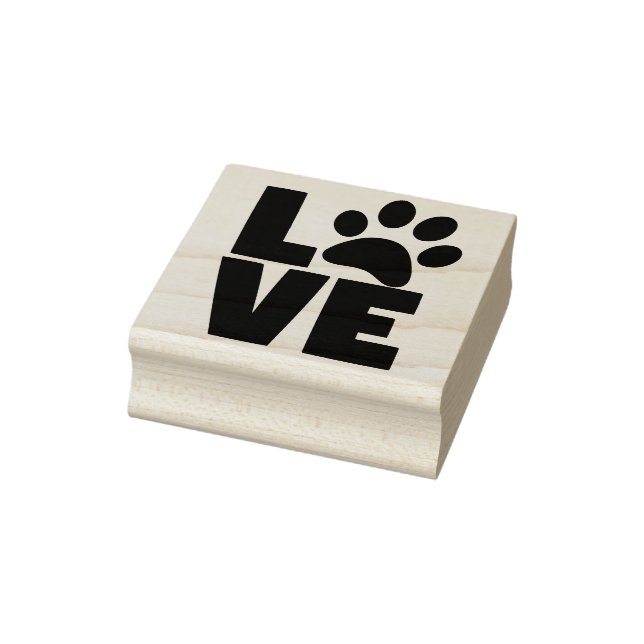 paw print love art stamp (Stamp)