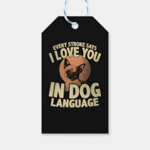 Paw Print Love Dog Quote Art for Pet Owners Gift Tags