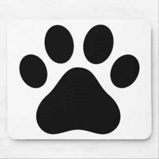 Paw print mouse mat
