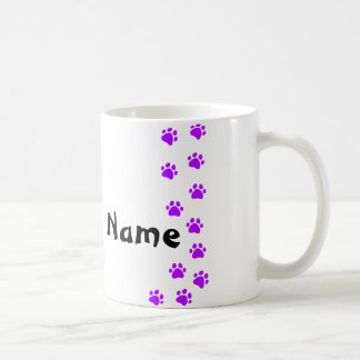Paw print mug - add your own name