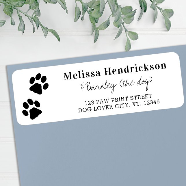 Paw Print New Address Moving Return Address Label (Creator Uploaded)