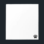 Paw Print Notepad<br><div class="desc">Paw,  print,  cat,  dog,  puppy,  kitten,  animal,  lover,  symbol,  cute,  black,  pet,  owner,  cute</div>