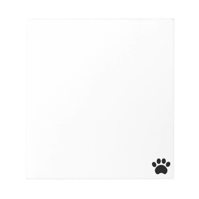 Paw Print Notepad (Front)