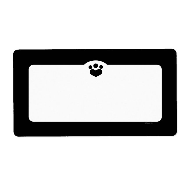 Paw Print Off-Leash Art™ Pet Simple Black (Front)