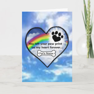 Paw Print On My Heart Card