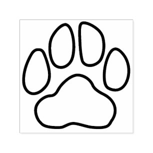 Paw Print Outline Self Inking Stamp