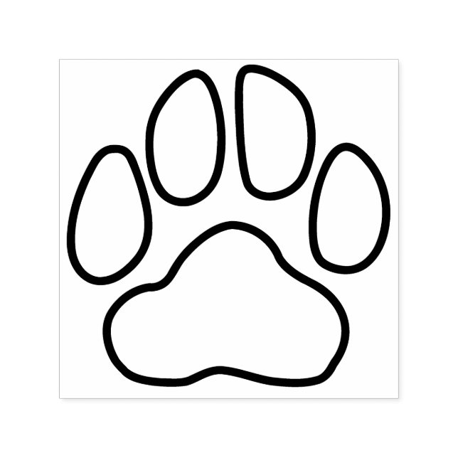Paw Print Outline Self Inking Stamp (Design)